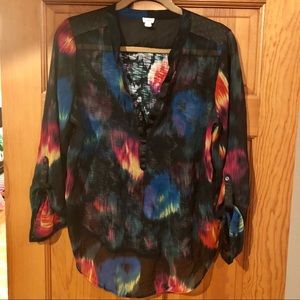 Sheer Colorful Blouse - from Anthropologie